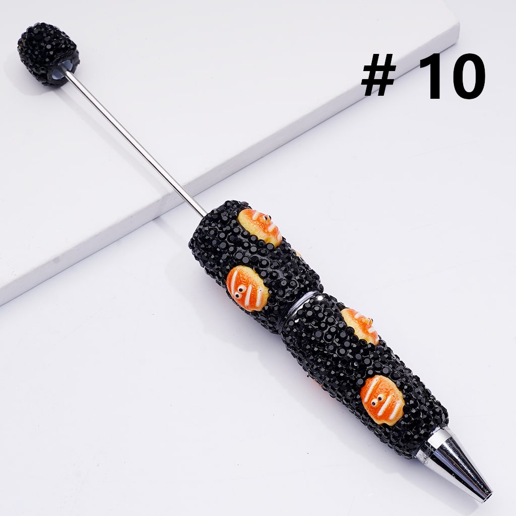Cute Bread Cake Pizza Sandwich Doughnut Black Rhinestones Clay Pens