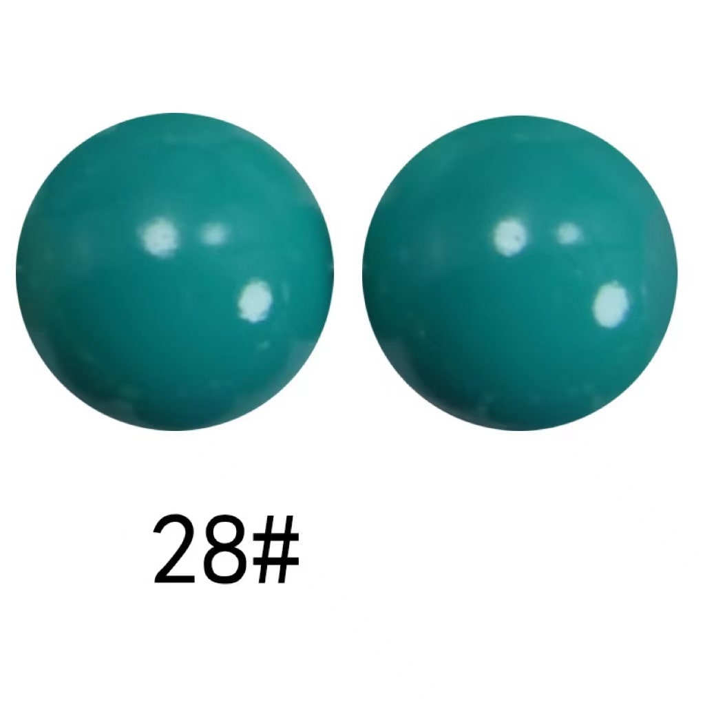 非常に光沢のあるオパールシリコンビーズ、ソリッドカラー、15mm