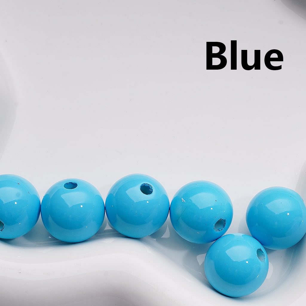 Stoving Varnish Solid Color Round Acrylic Beads, 16MM (Single Color is available for 200pcs(Whole bag))