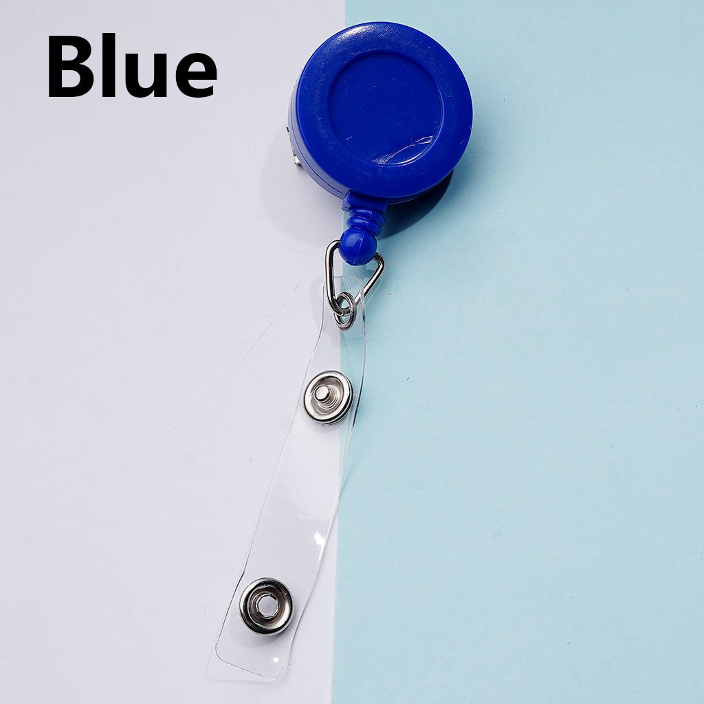 Creative Beaded Retractable Back Badge Holder Reels with Rotating Crocodile Clip