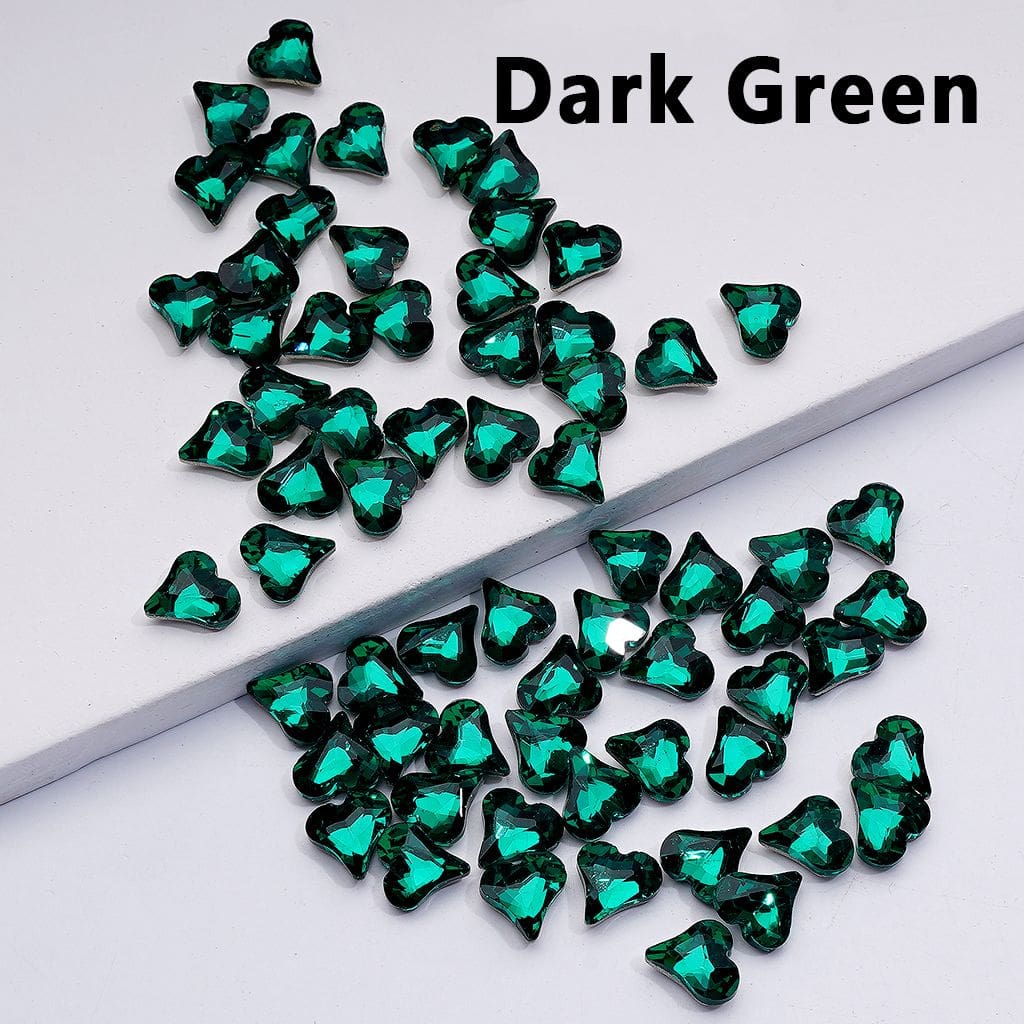 Mini Cute Shiny Hearts Charm for Jewelry Accessories, 8*9MM