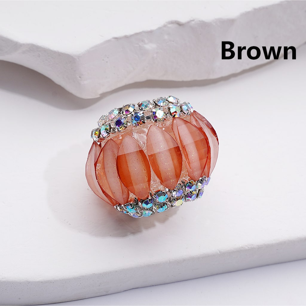 Halloween Multi-Color Pumpkin AB Rhinestones Chains Acrylic Beads, 21*17MM