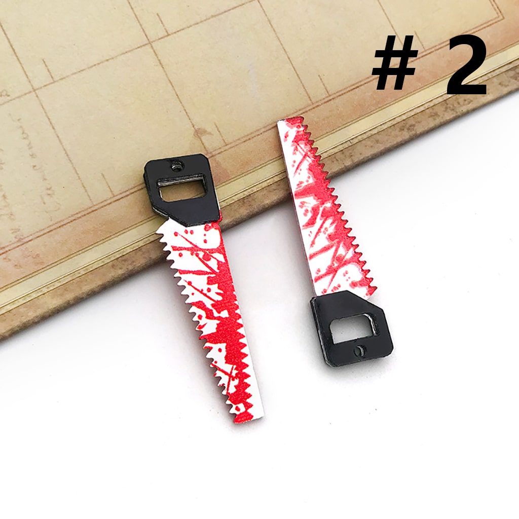 Halloween Plastic Horror Knife Axe Saw Scissors Dagger Jewelry Accessories
