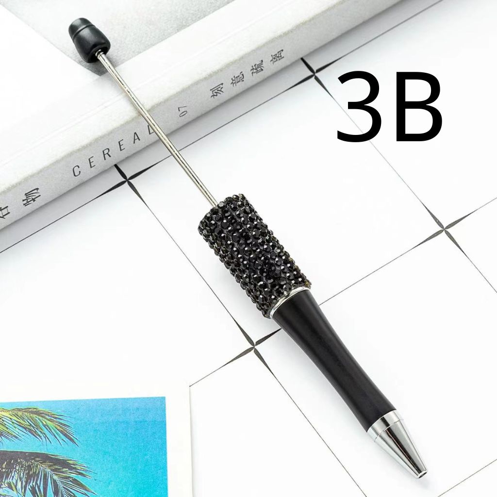 Beadable Pens in Solid Colors with Matched Color Rhinestones