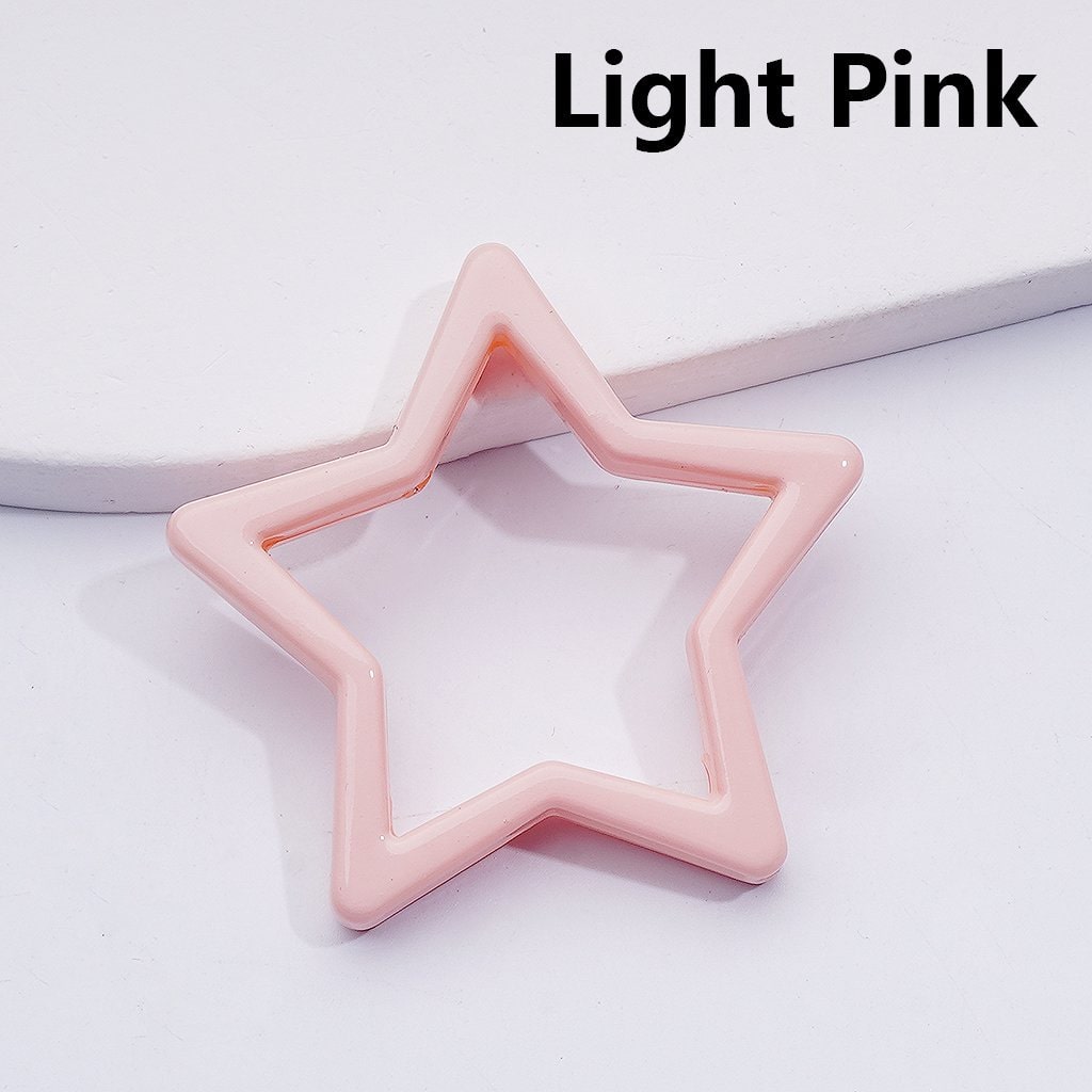 Solid Color Five-Pointed Star Frame Acrylic Beads, 43MM (Single Color is available for 100pcs(whole bag))