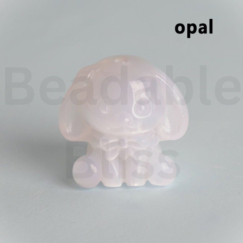 Glossy Colorful Sanri Melod Acrylic Beads, Around 23*24MM