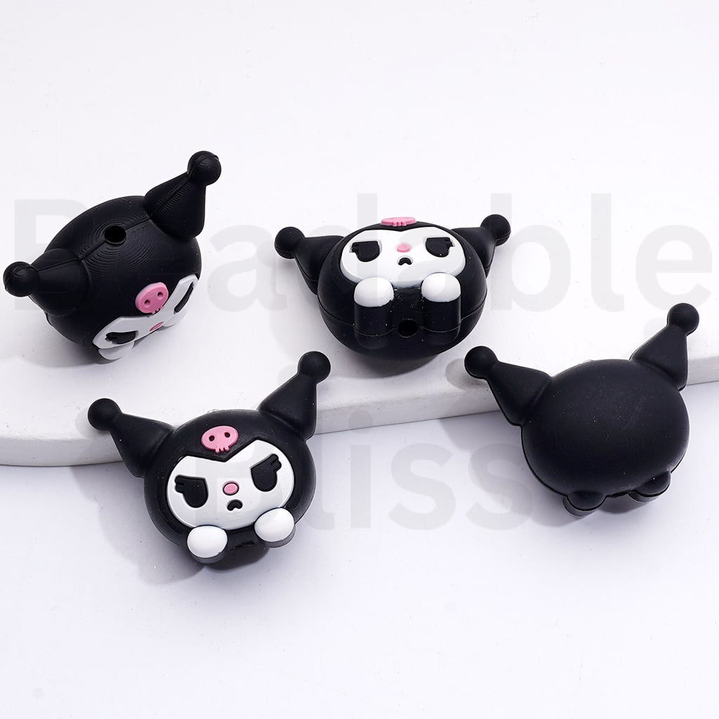 Silicone Focal Beads 3D Sanri Series Keropp Kurom Ba Badtz-Mar My Melod Hello Kitt Po Po Puri Cinnamorol