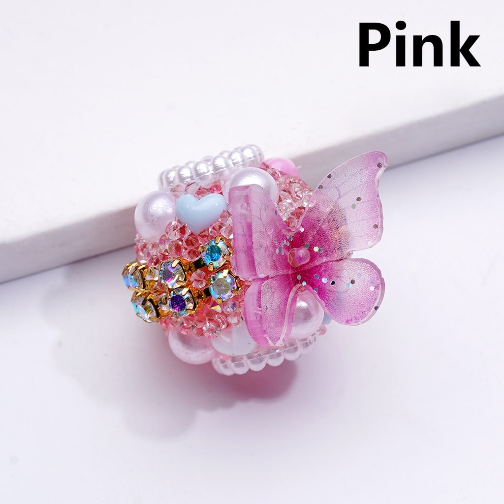 Sugar Acrylic Beads Large Butterfly AB Rhinestones Chains White Pearls Cute Hearts Multi-Color 20MM