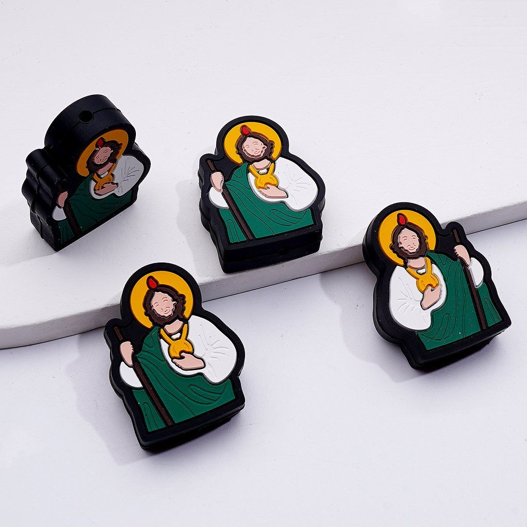 Religion Jesus Christian Silicone Focal Beads