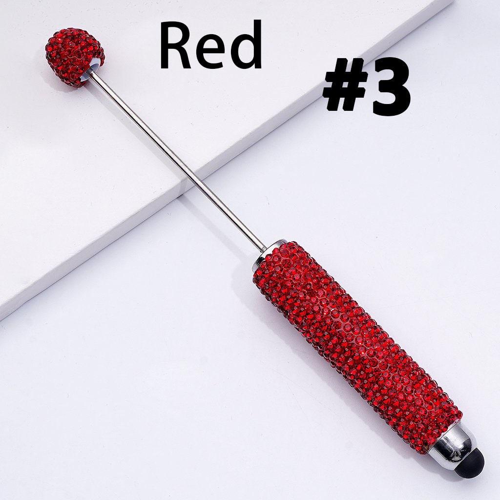Beadable Clay Stylus Pens with AB & Colorful Rhinestones Covered the Entire Pen