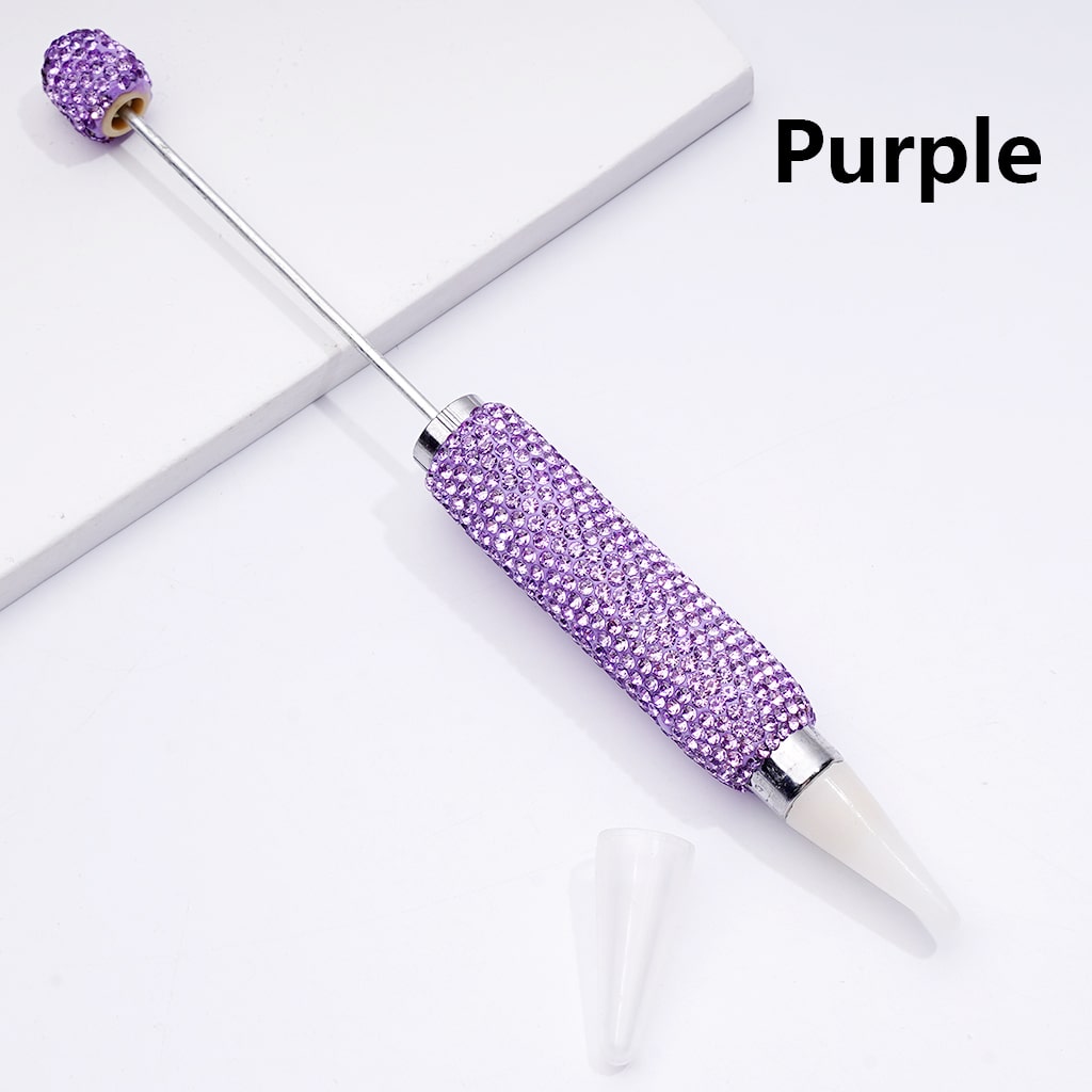 Beadable Shiny Rhinestones Clay Wax Tool Pen for Rhinestone Picker Dotting Solid Color, The Wax Head is available to replace, Pls Read the Description
