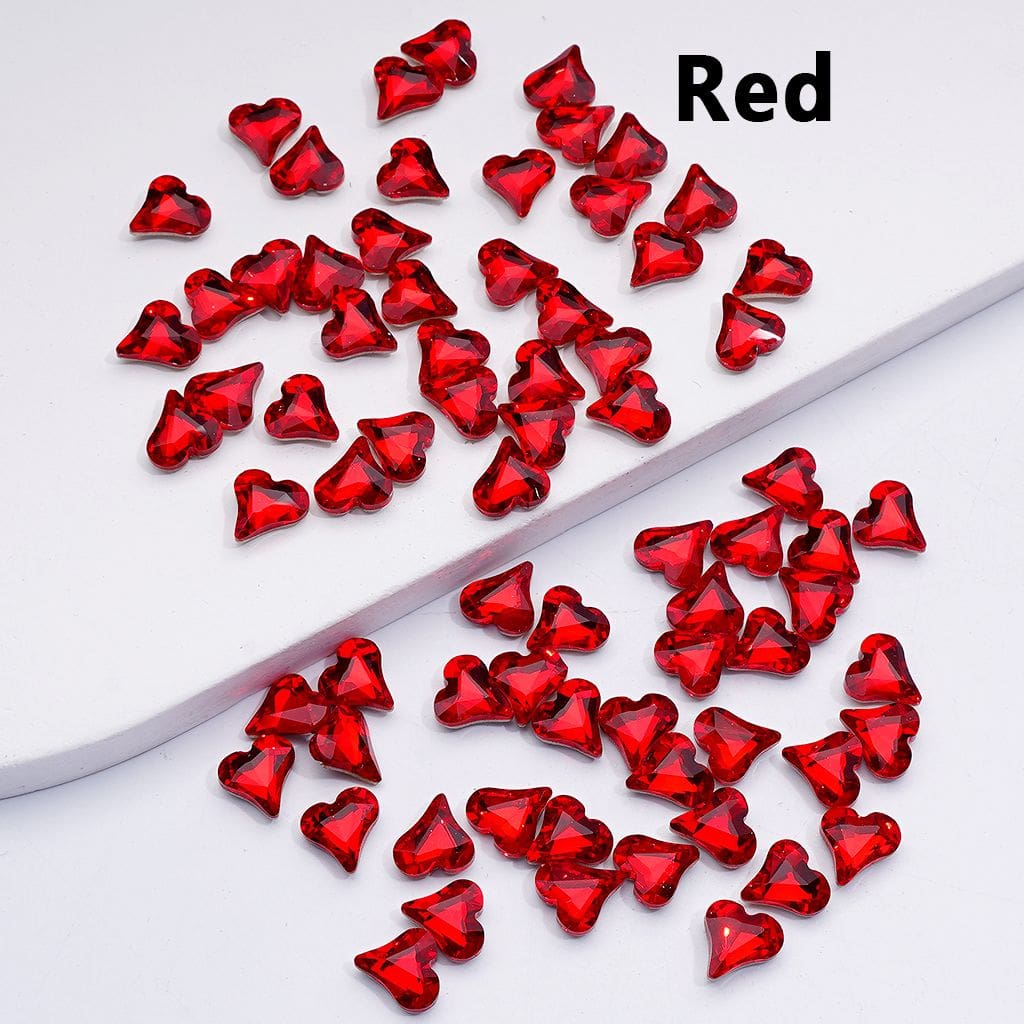 Mini Cute Shiny Hearts Charm for Jewelry Accessories, 8*9MM