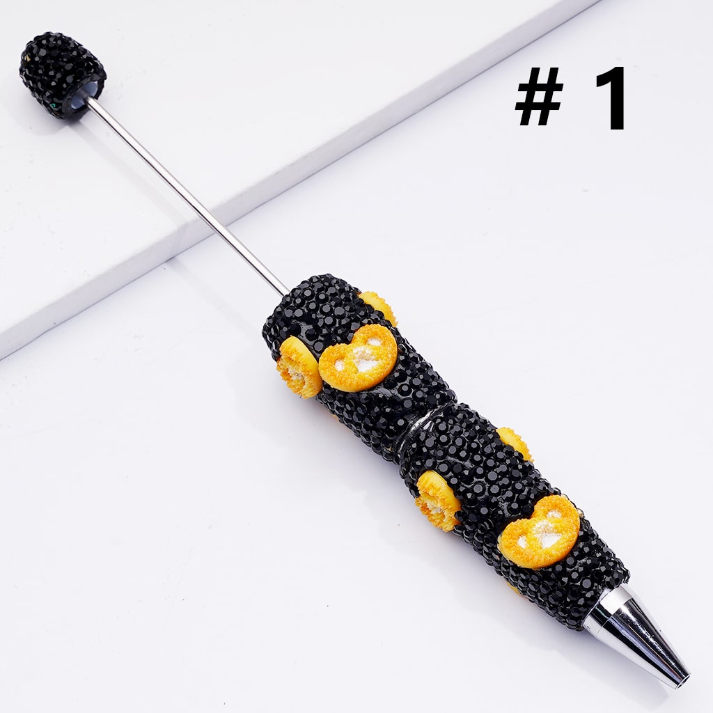 Cute Vivid Biscuits Cookies Dessert Bread Cake Black Rhinestones Clay Pens