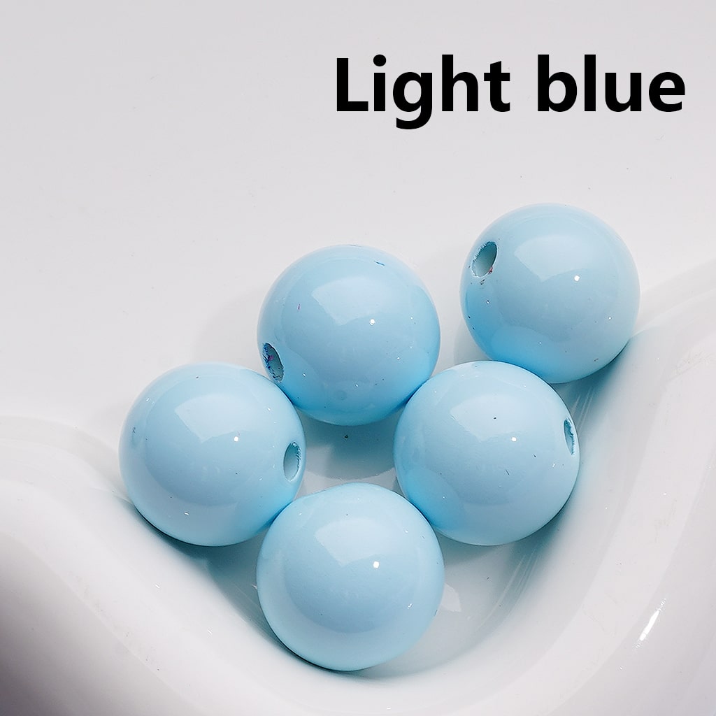 Stoving Varnish Solid Color Round Acrylic Beads, 16MM (Single Color is available for 200pcs(Whole bag))