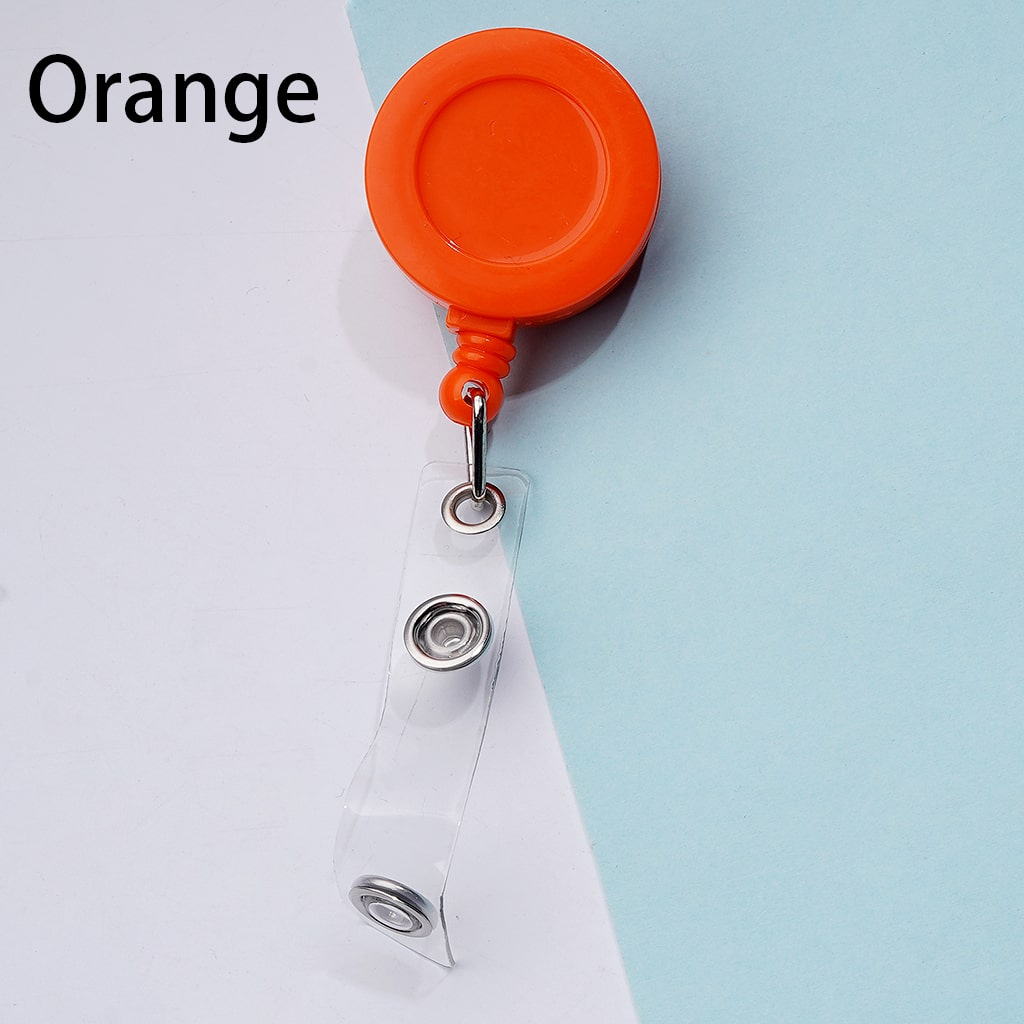Creative Beaded Retractable Back Badge Holder Reels with Rotating Crocodile Clip