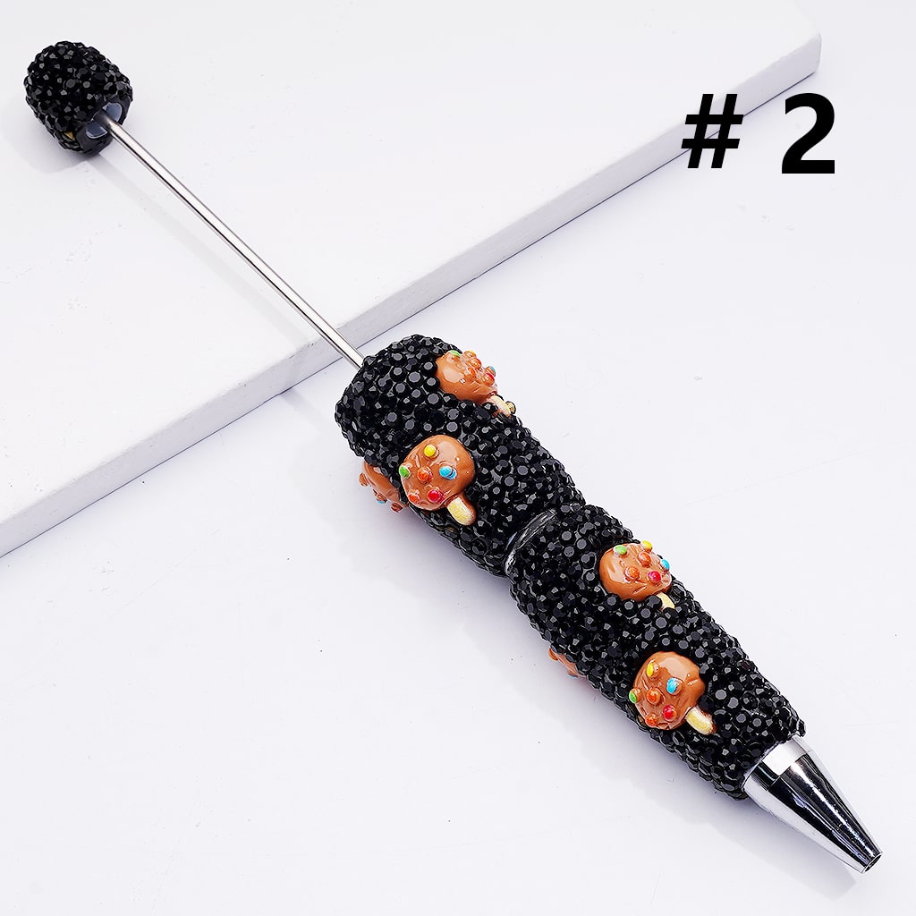 Cute Vivid Biscuits Cookies Dessert Bread Cake Black Rhinestones Clay Pens