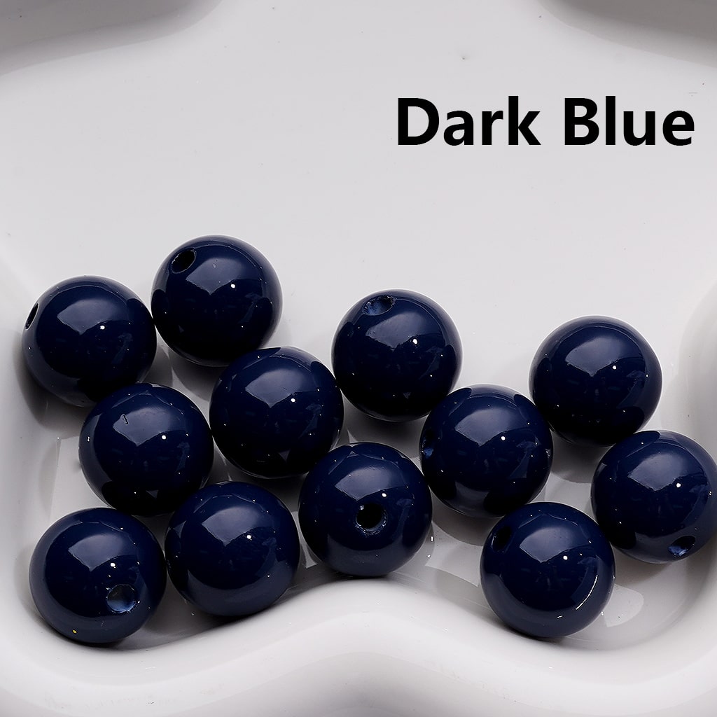 Stoving Varnish Solid Color Round Acrylic Beads, 16MM (Single Color is available for 200pcs(Whole bag))