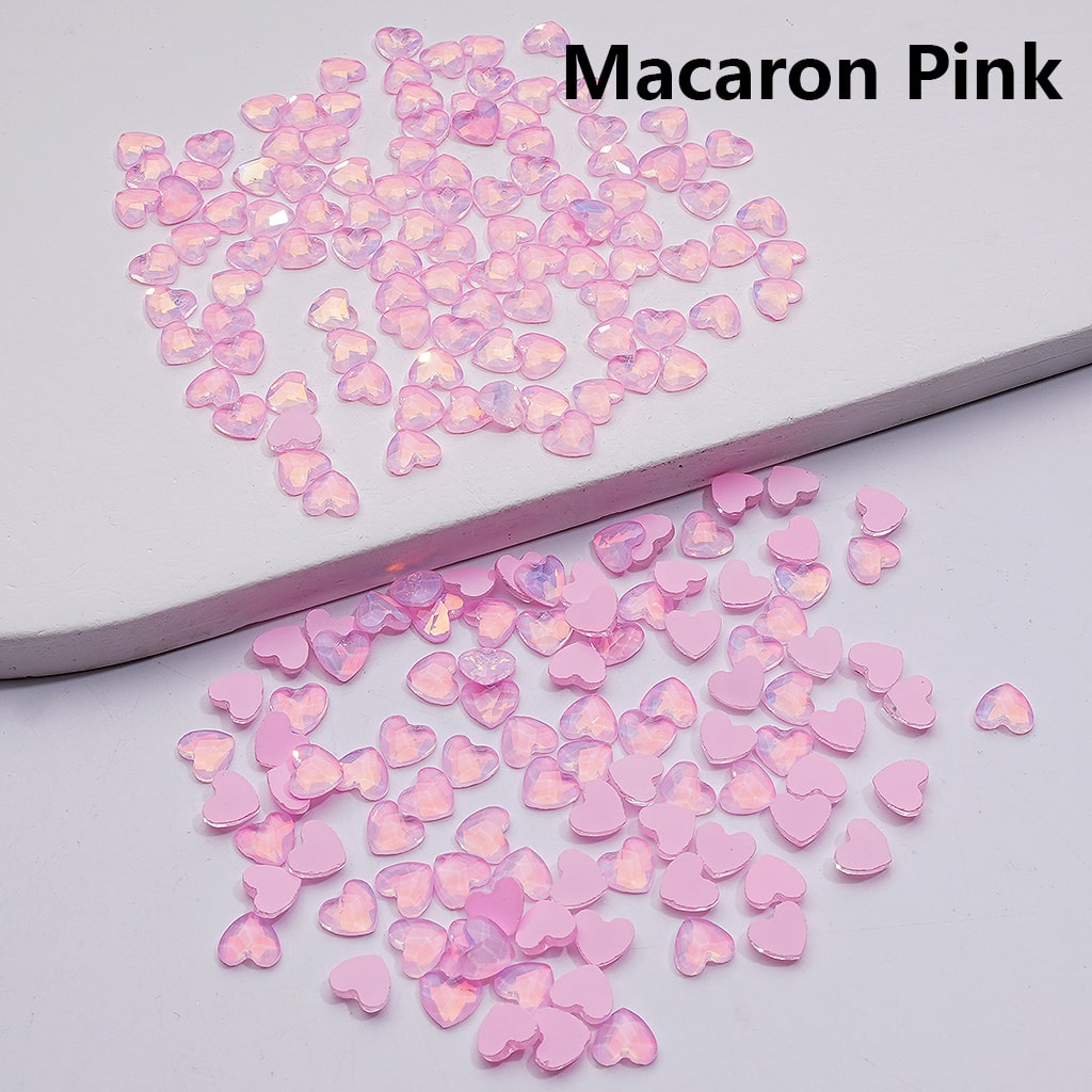 Crystal Faceted Flat Back Mini Hearts Charms for Beads Jewelry Accessories, 5.5*6MM (1440pcs/bag)