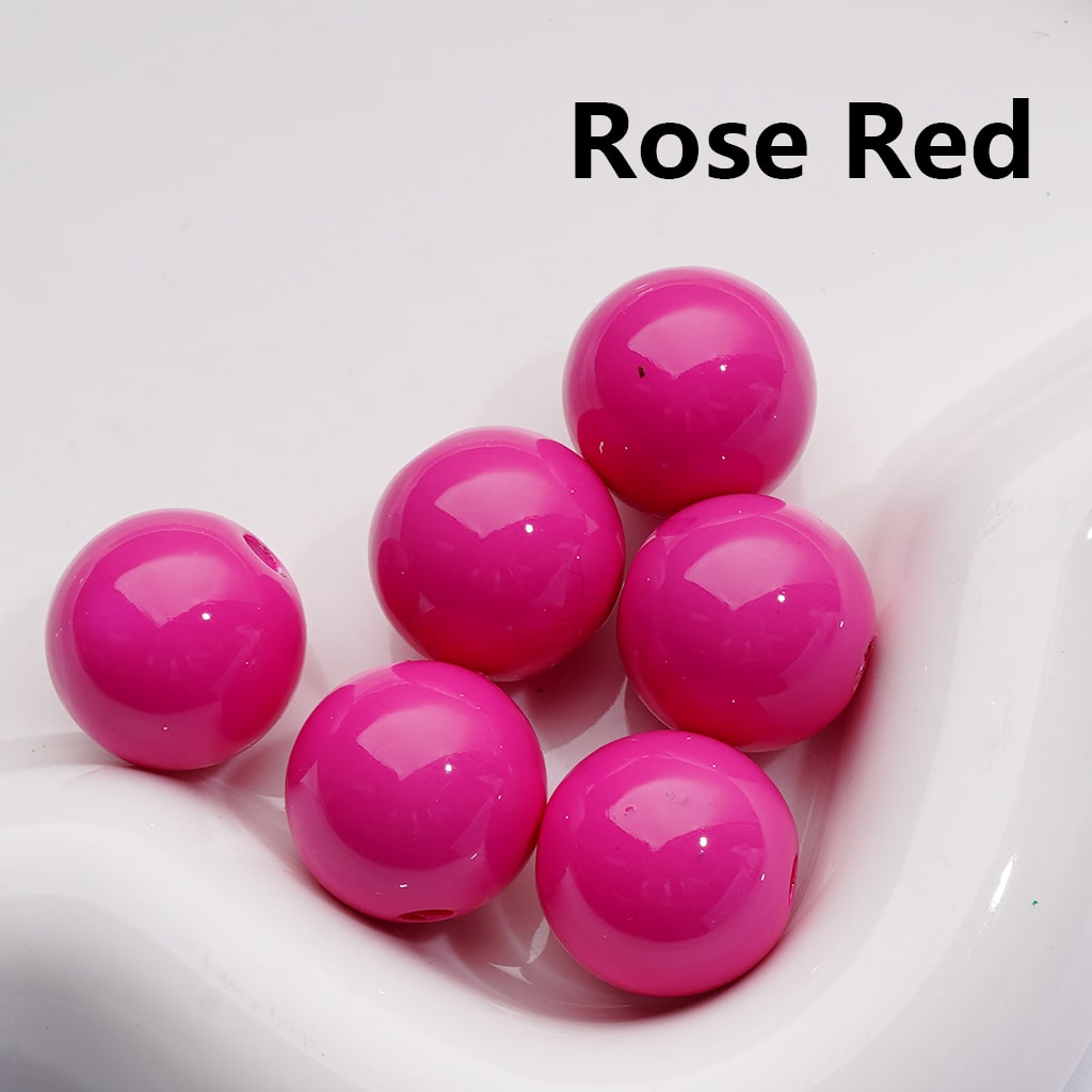 Stoving Varnish Solid Color Round Acrylic Beads, 16MM (Single Color is available for 200pcs(Whole bag))