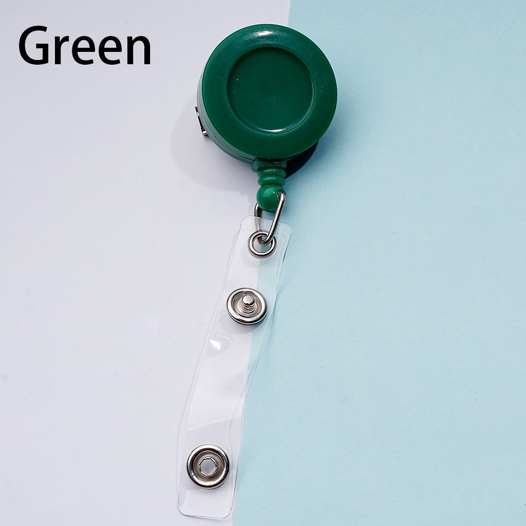 Creative Beaded Retractable Back Badge Holder Reels with Rotating Crocodile Clip