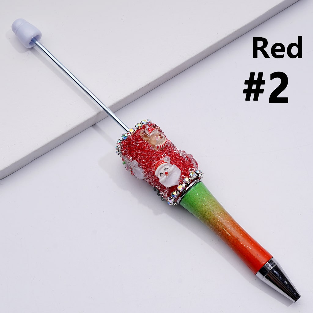Christmas Series Charms AB Rhinestones Clear Sugar Beadable Pens