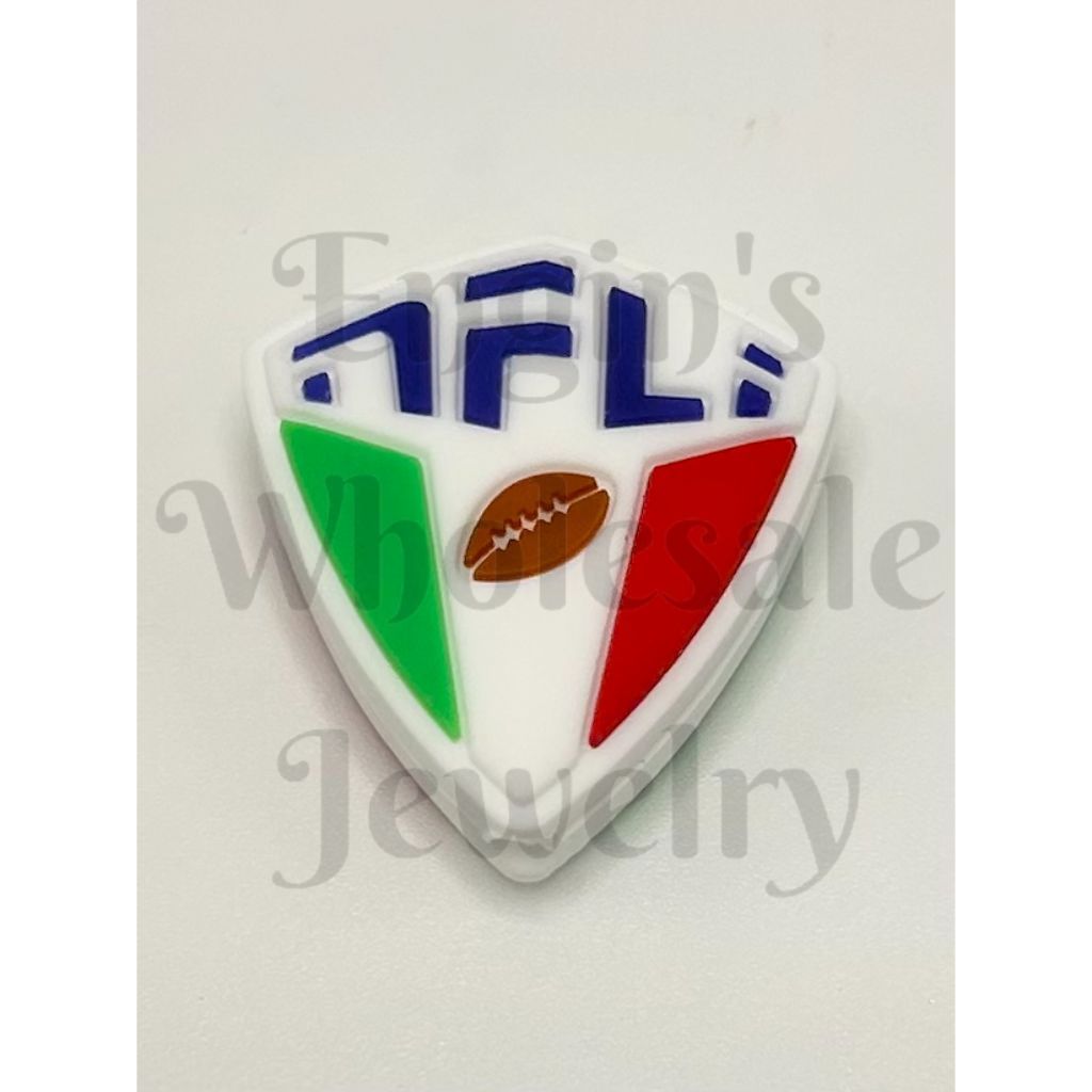 American Football Silicone Focal Beads