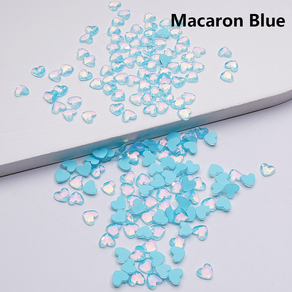 Crystal Faceted Flat Back Mini Hearts Charms for Beads Jewelry Accessories, 5.5*6MM (1440pcs/bag)