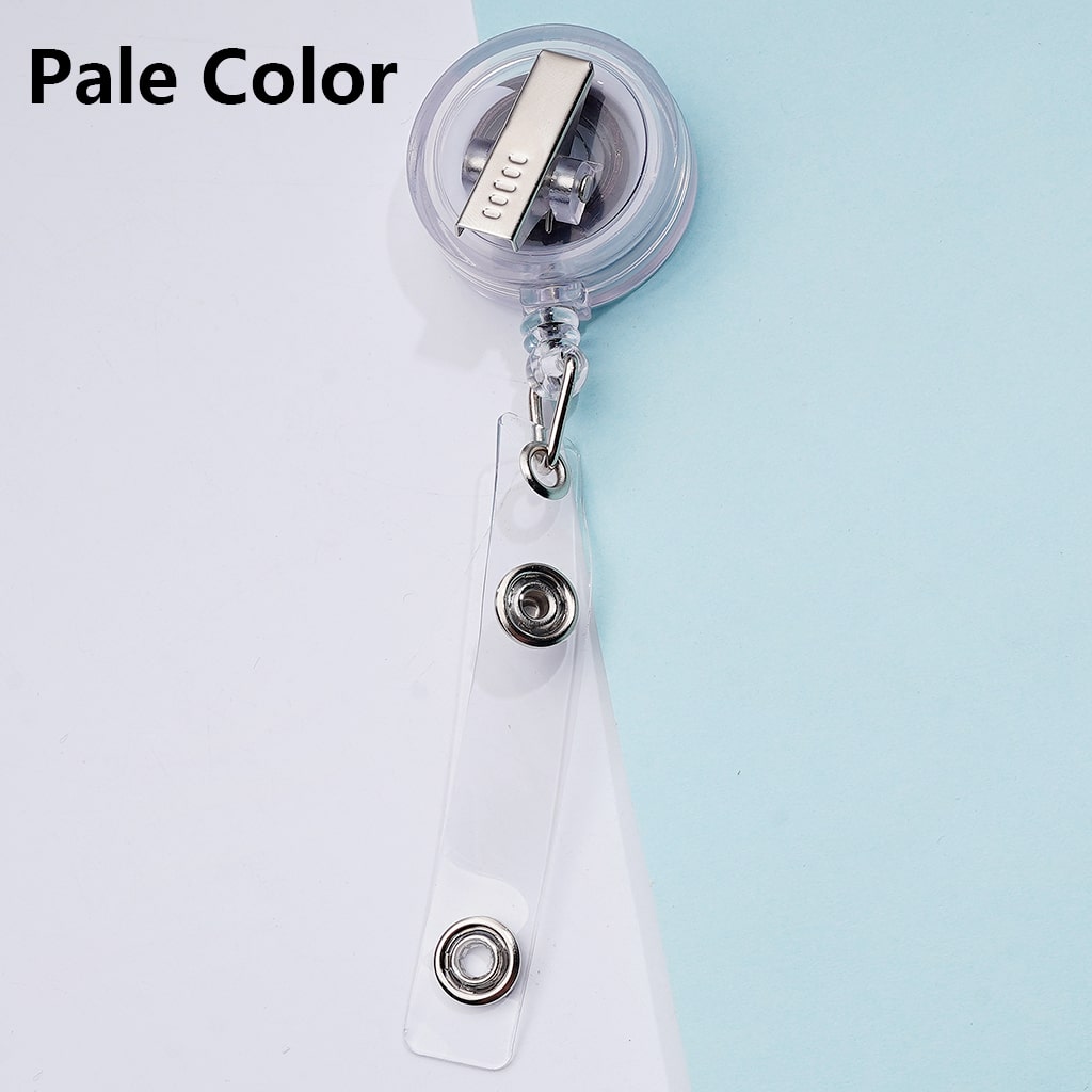 Creative Beaded Retractable Back Badge Holder Reels with Rotating Crocodile Clip