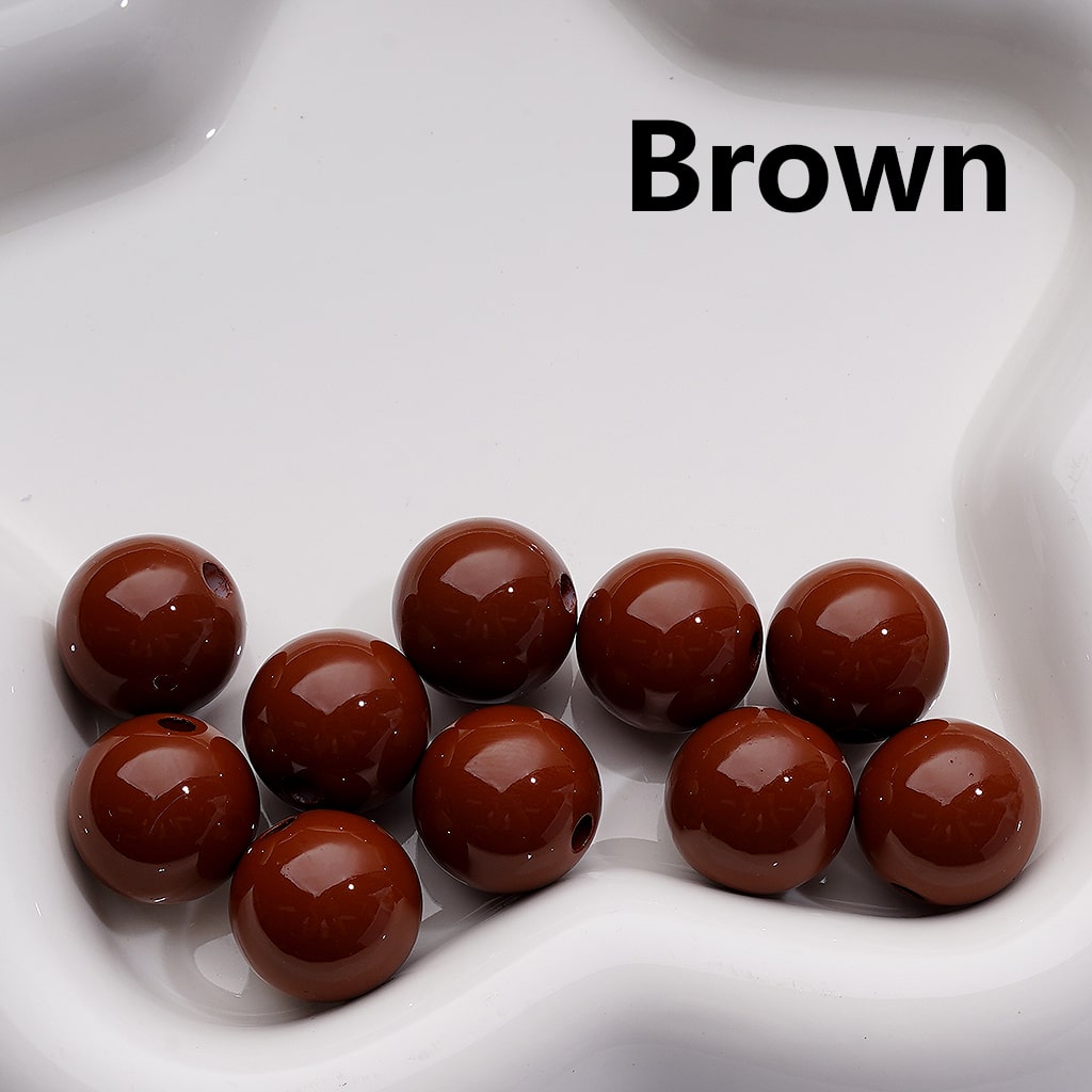 Stoving Varnish Solid Color Round Acrylic Beads, 16MM (Single Color is available for 200pcs(Whole bag))