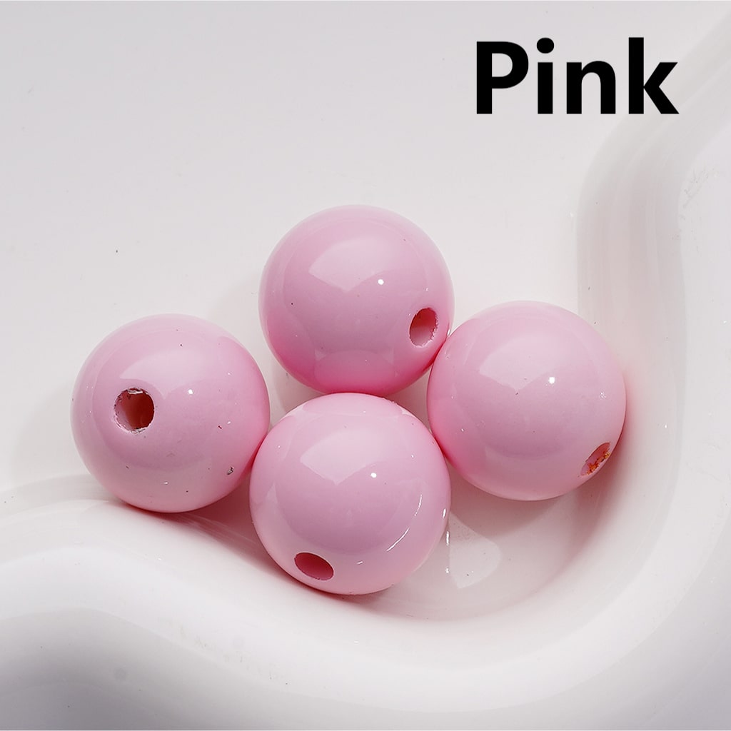Stoving Varnish Solid Color Round Acrylic Beads, 16MM (Single Color is available for 200pcs(Whole bag))