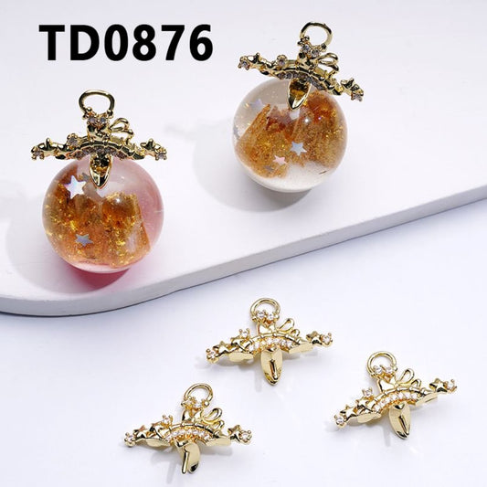 絶妙なファンシーゴールド合金ヘアバンド留め金フープ、スターリングクリアラインストーン付き、ビーズジュエリーアクセサリー用、約26×20MM、説明をお読みください。