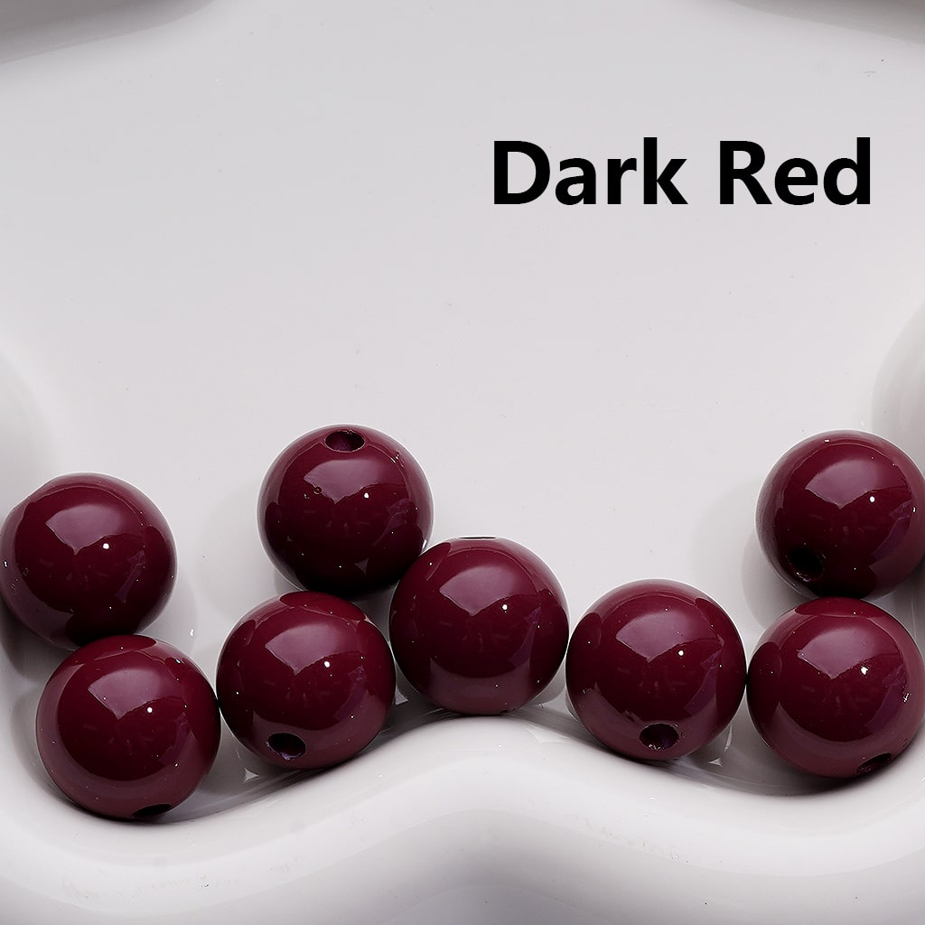 Stoving Varnish Solid Color Round Acrylic Beads, 16MM (Single Color is available for 200pcs(Whole bag))