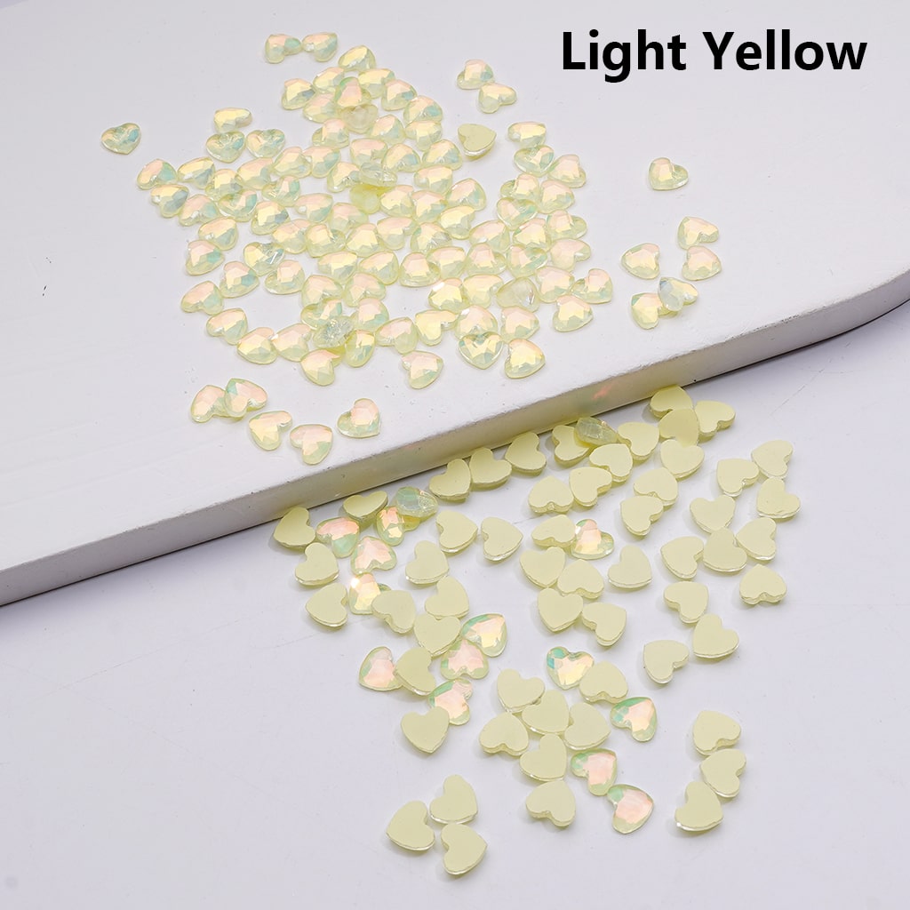 Crystal Faceted Flat Back Mini Hearts Charms for Beads Jewelry Accessories, 5.5*6MM (1440pcs/bag)