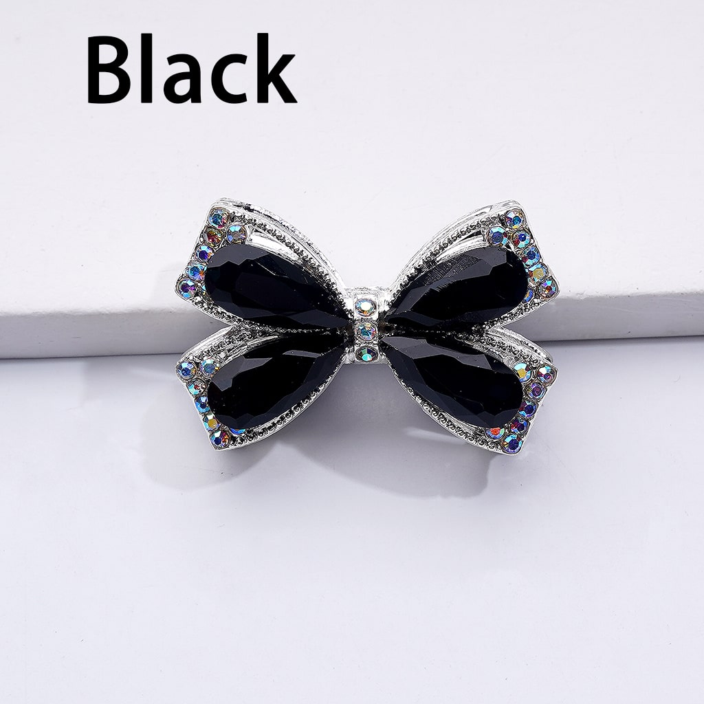 Exquisite Fancy Silver Alloy Bowknots Beads with Shiny Rhinestones, 24*38MM