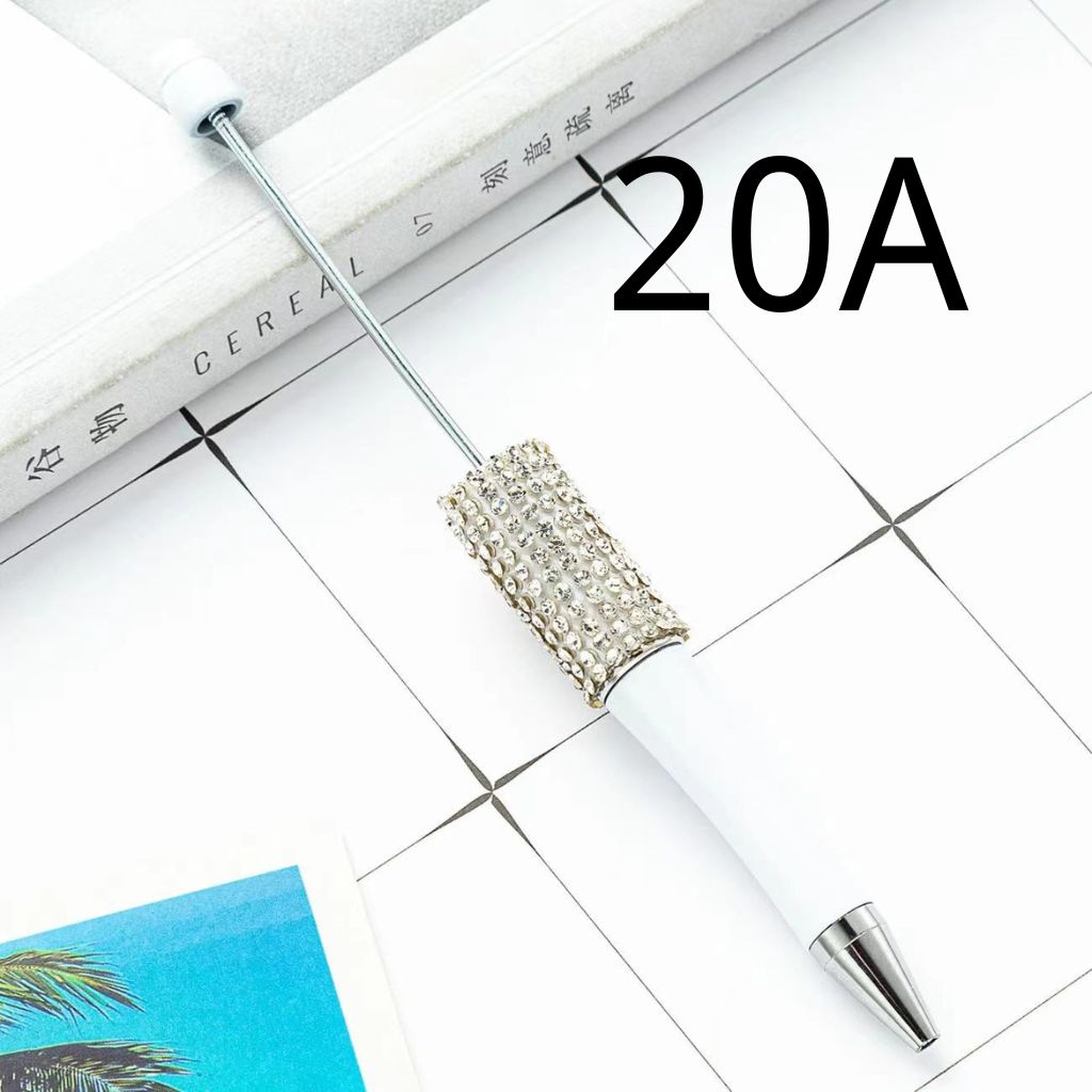 Beadable Pens in Solid Colors with Matched Color Rhinestones