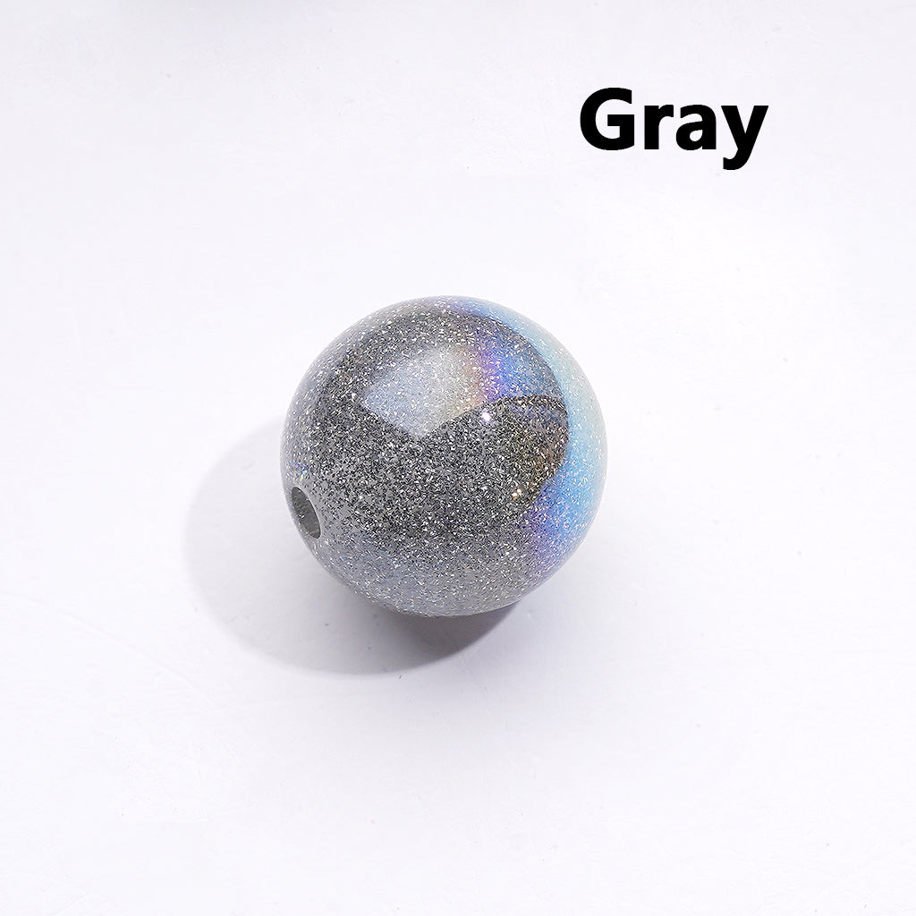Extra Glossy Acrylic Beads with Double Glitter, High End Finish