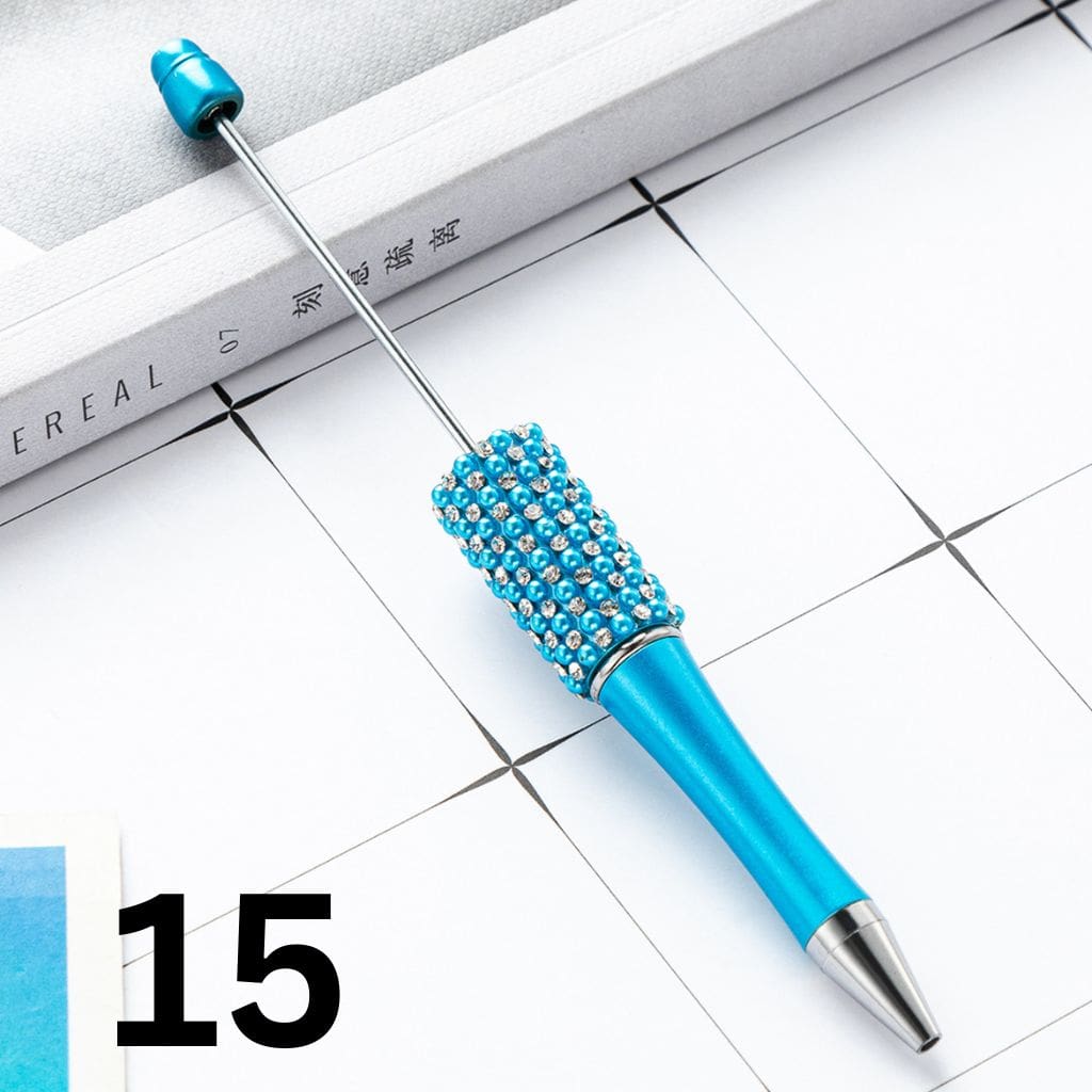Beadable Pens in Solid Colors with Rhinestones and Flatback Pearls