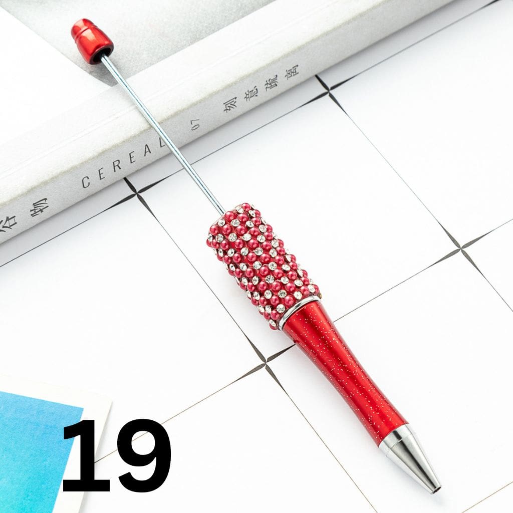 Beadable Pens in Solid Colors with Rhinestones and Flatback Pearls