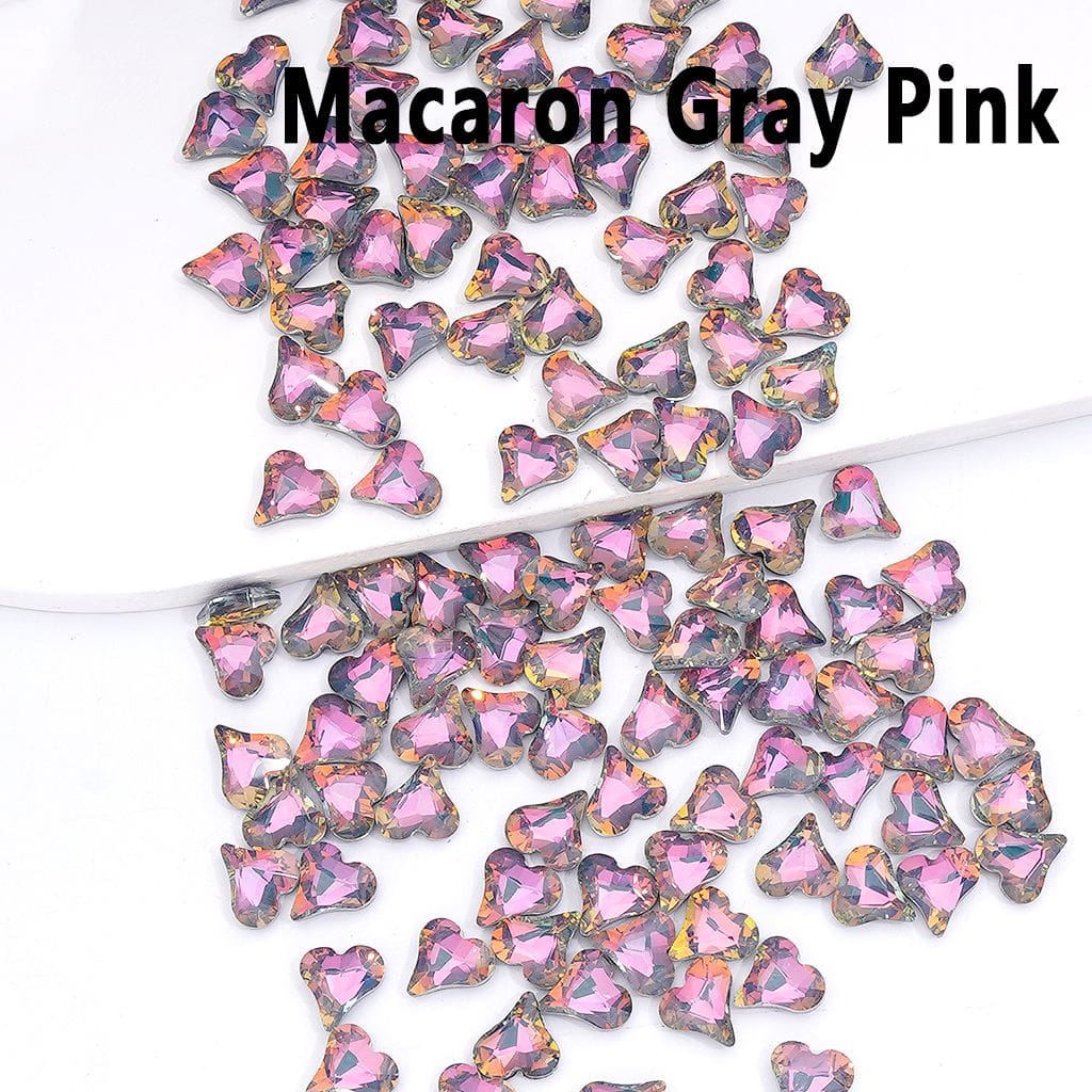 Mini Cute Shiny Hearts Charm for Jewelry Accessories, 8*9MM
