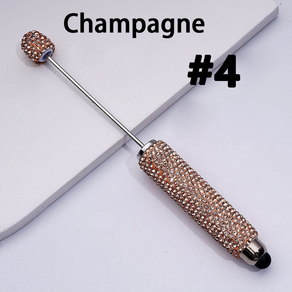 Beadable Clay Stylus Pens with AB & Colorful Rhinestones Covered the Entire Pen