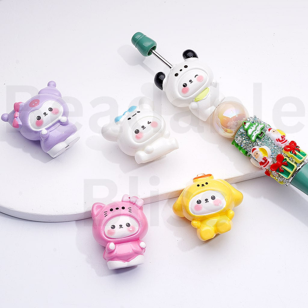 Acrylic Beads Pen Topper Pendant Jewelry Accessories Cute Baby Sanri Hello Kitt Kurom Po Po Puri Pochacc Cinnamonrol