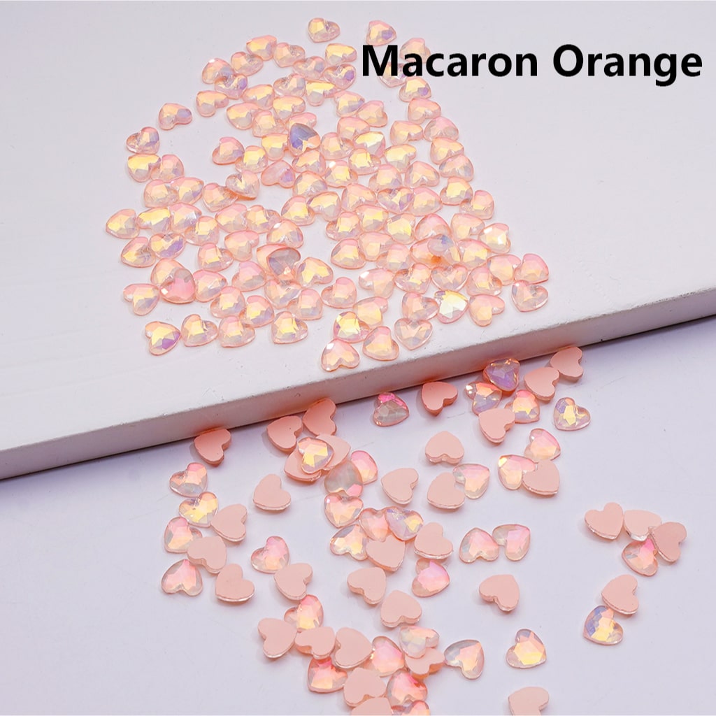 Crystal Faceted Flat Back Mini Hearts Charms for Beads Jewelry Accessories, 5.5*6MM (1440pcs/bag)