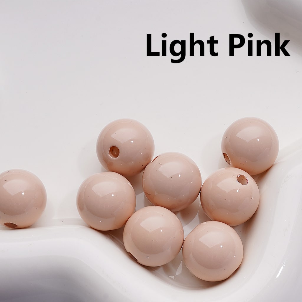 Stoving Varnish Solid Color Round Acrylic Beads, 16MM (Single Color is available for 200pcs(Whole bag))