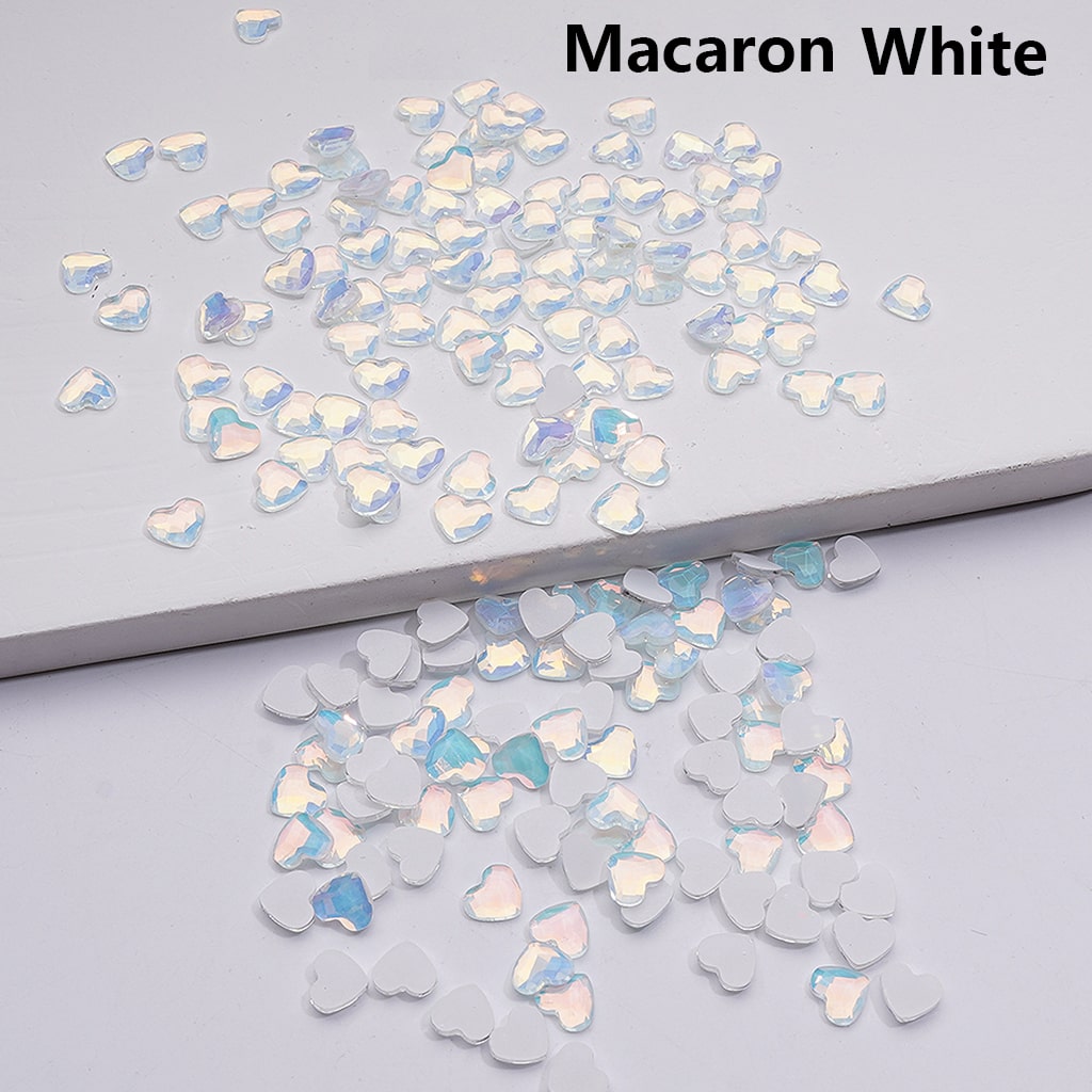 Crystal Faceted Flat Back Mini Hearts Charms for Beads Jewelry Accessories, 5.5*6MM (1440pcs/bag)