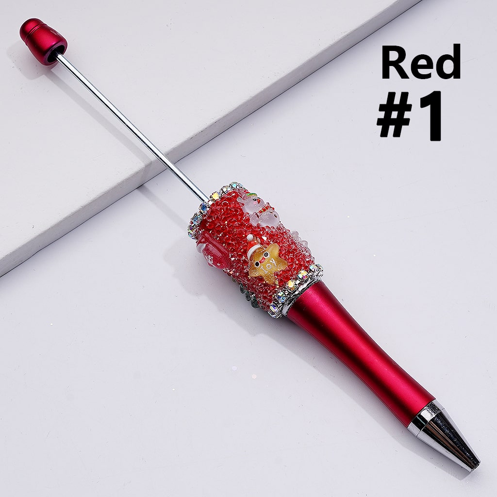 Christmas Series Charms AB Rhinestones Clear Sugar Beadable Pens