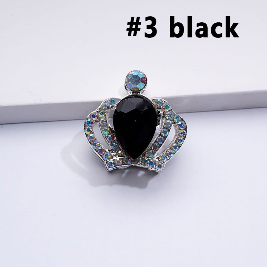 Bling Bling Silver Alloy Crown with Mini AB Rhinestones Colorful Water Drops Beads, Around 24*23MM