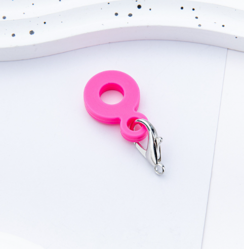 DIY Beadable Silicone Straw Buckle Hasp Agraffe Hook, 1.2Inch, Does Not Include the Charm