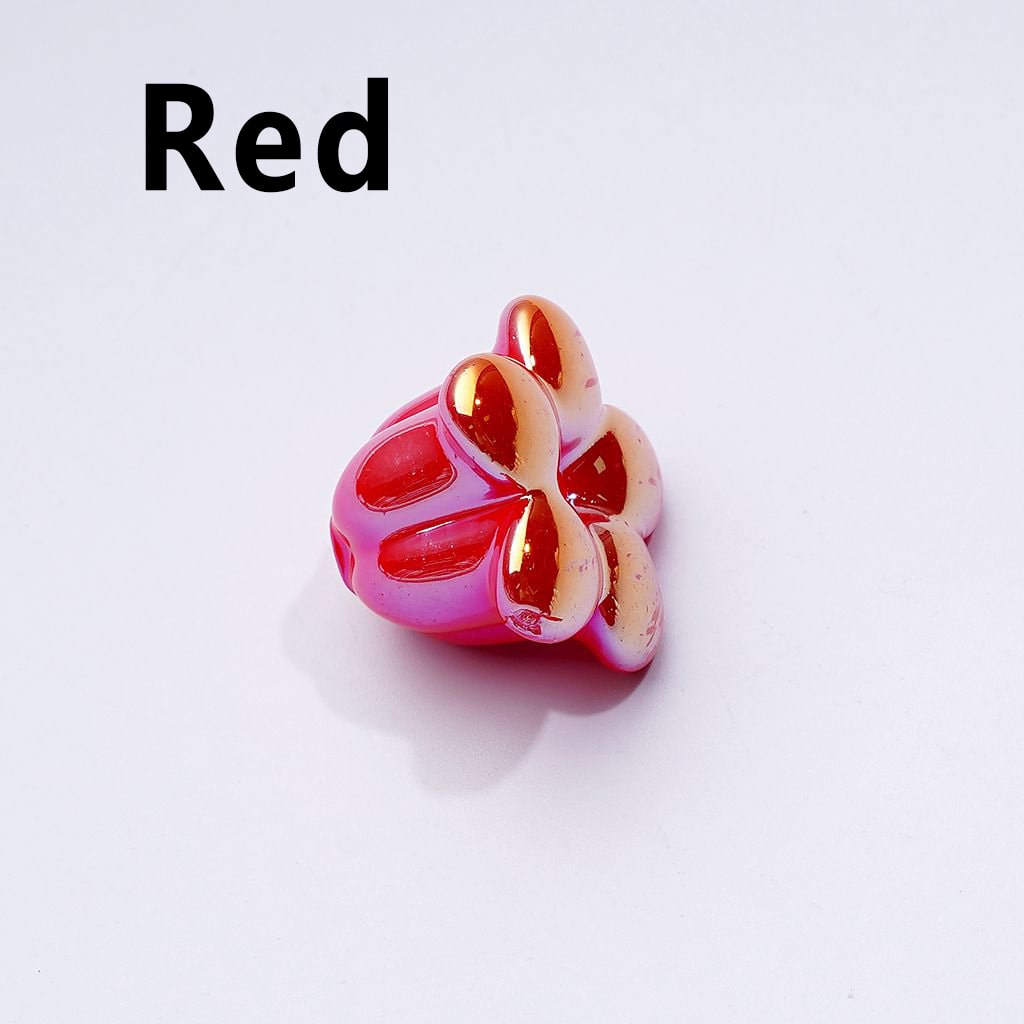 UV Coating Shiny Tulip Flower Acrylic Beads, Around 14*19MM