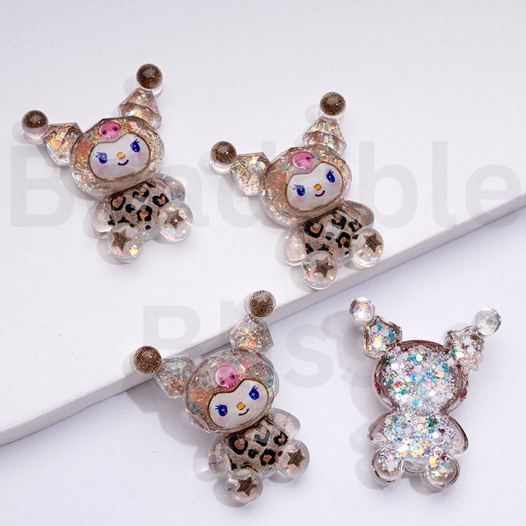 Mini Cute Sanri HK Kitten Kurom Melod Cinnamonrol Pochacc Charms for Phone Cases Jewelry Accessories, Around 28*20MM