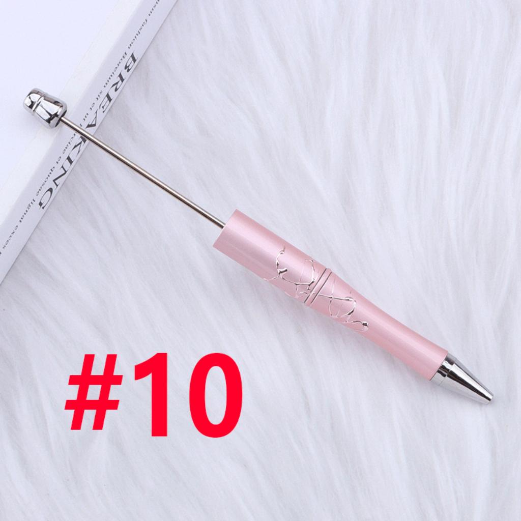 New Style DIY Plastic Relif Silver Crack Design Beadable Pen in Solid Color
